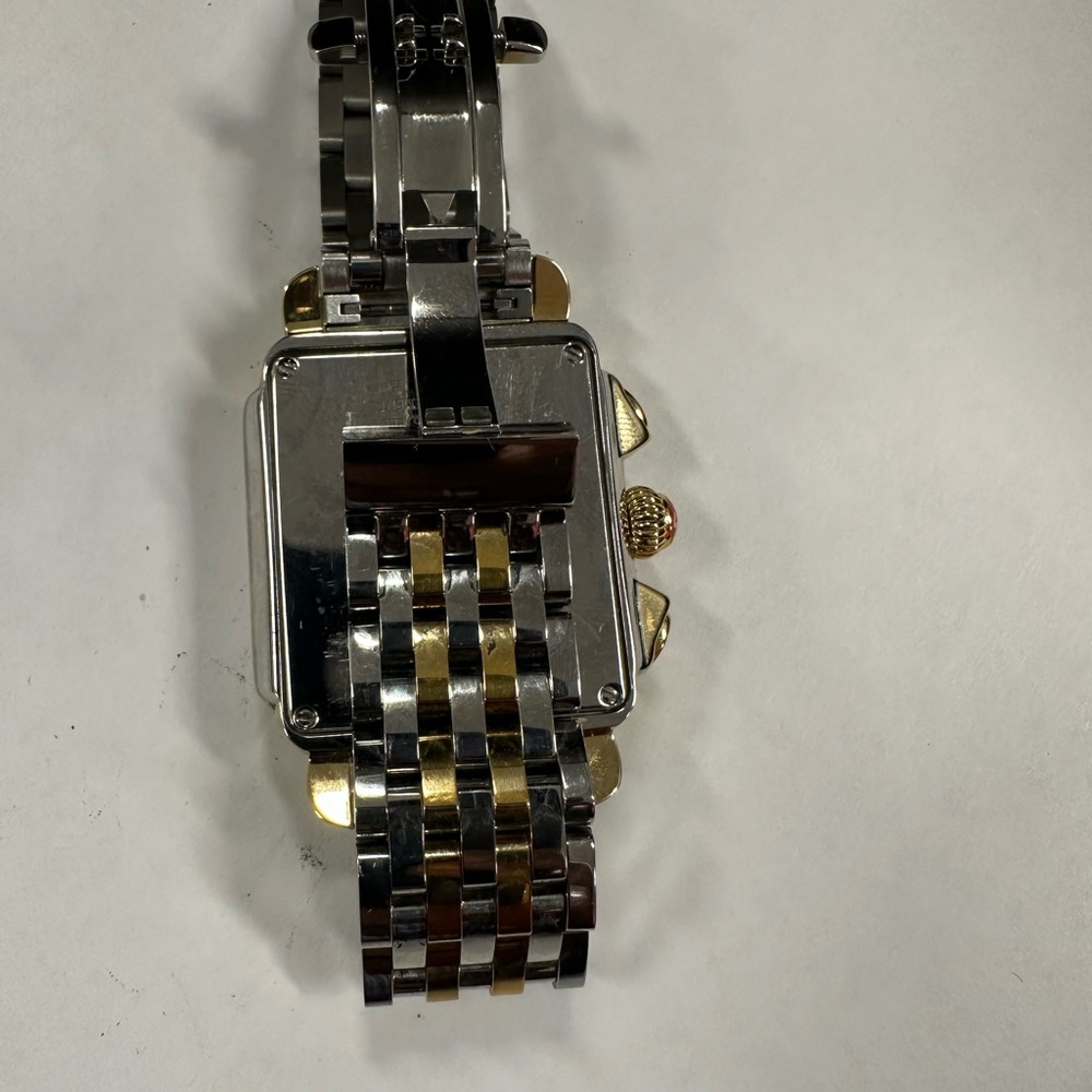 Michele Deco 18 two-tone diamond detail watch - Picture 5 of 8